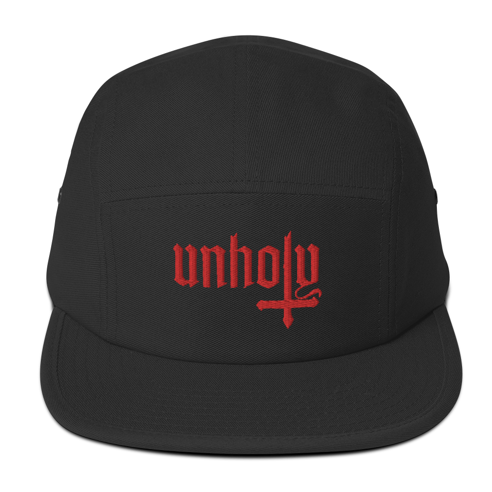 Unholy Embroidered Five Panel Cap