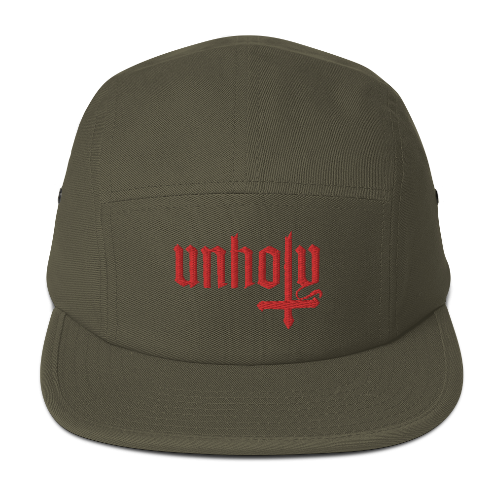 Unholy Embroidered Five Panel Cap