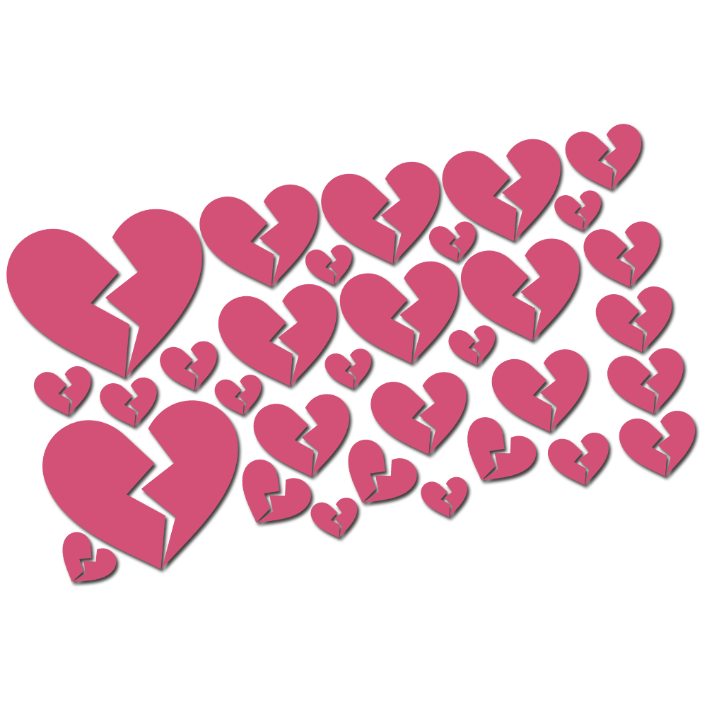 Sticker Sheet - Broken Hearts