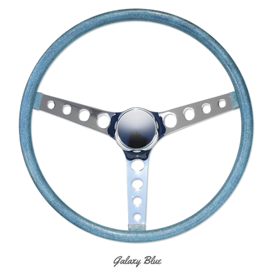 [2ND HAND] MOONEYES ORIGINAL California Metal Flake Finger Grip Steering Wheel 15"