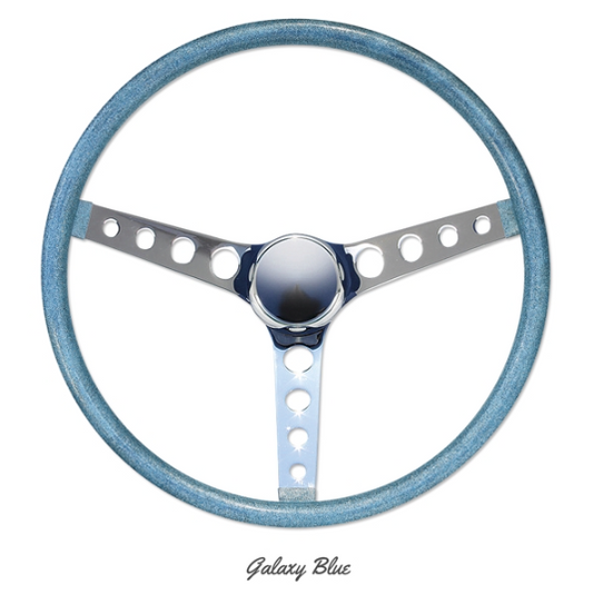 [2ND HAND] MOONEYES ORIGINAL California Metal Flake Finger Grip Steering Wheel 15"