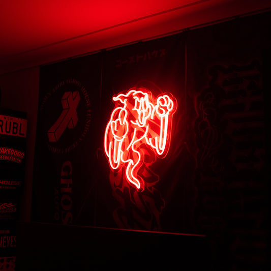 Angry Ghost Neon Sign