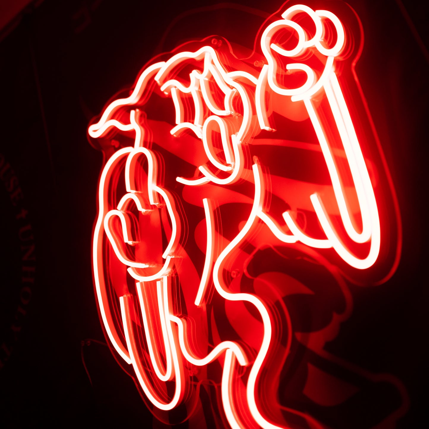 Angry Ghost Neon Sign