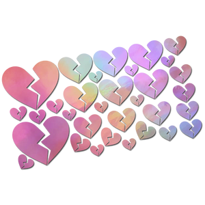 Sticker Sheet - Broken Hearts