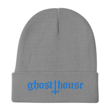 Load image into Gallery viewer, Old English Embroidered Beanie (Blue)