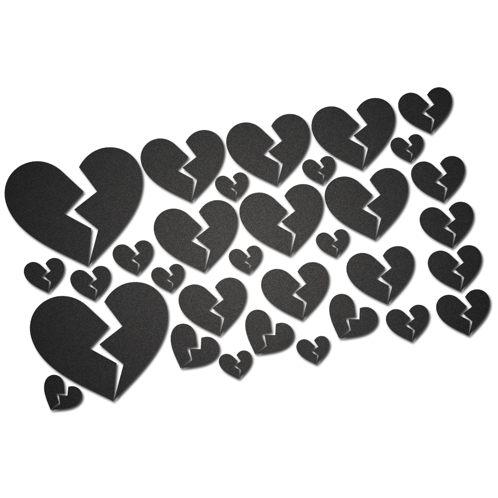 Sticker Sheet - Broken Hearts